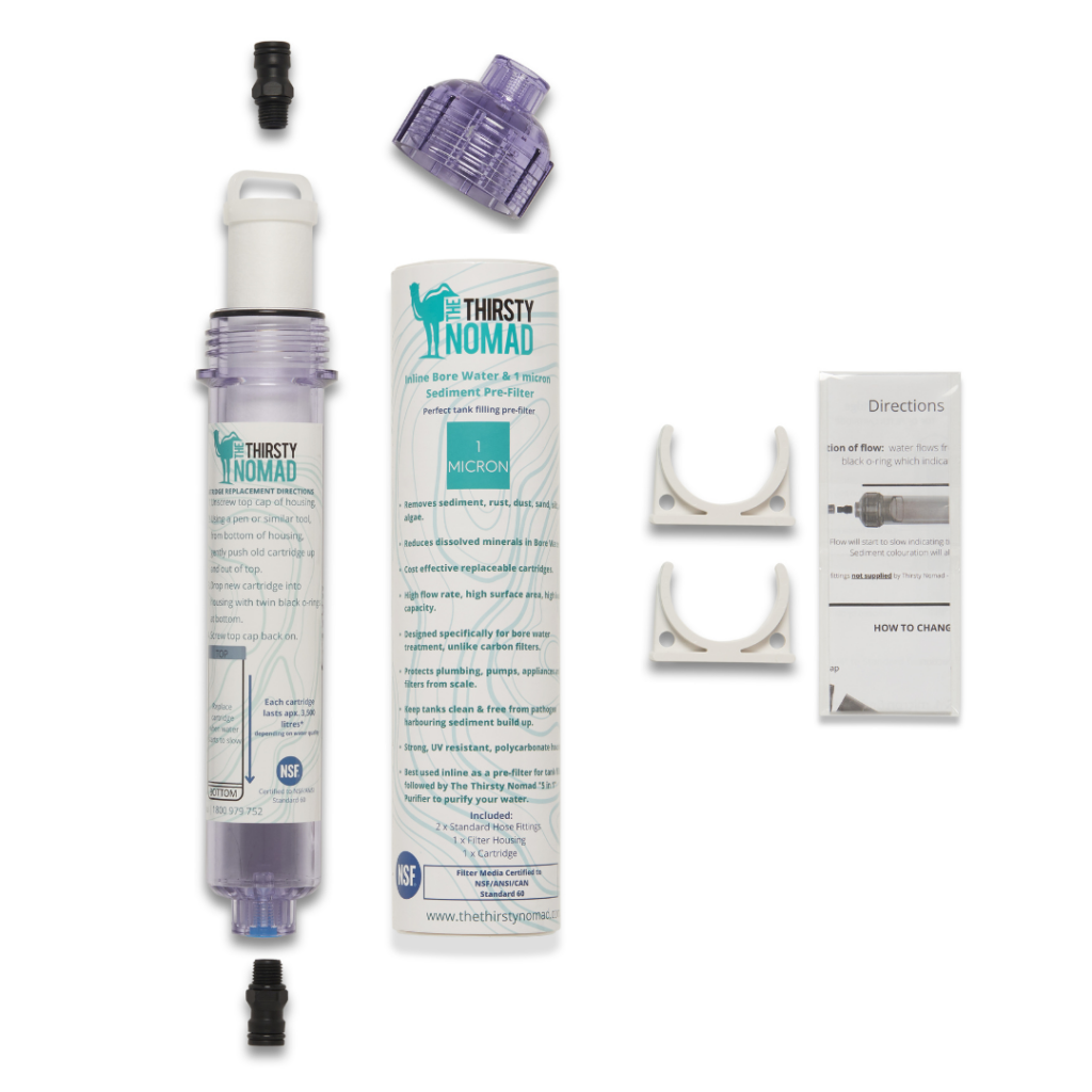 Bore water and sediment pre-filter