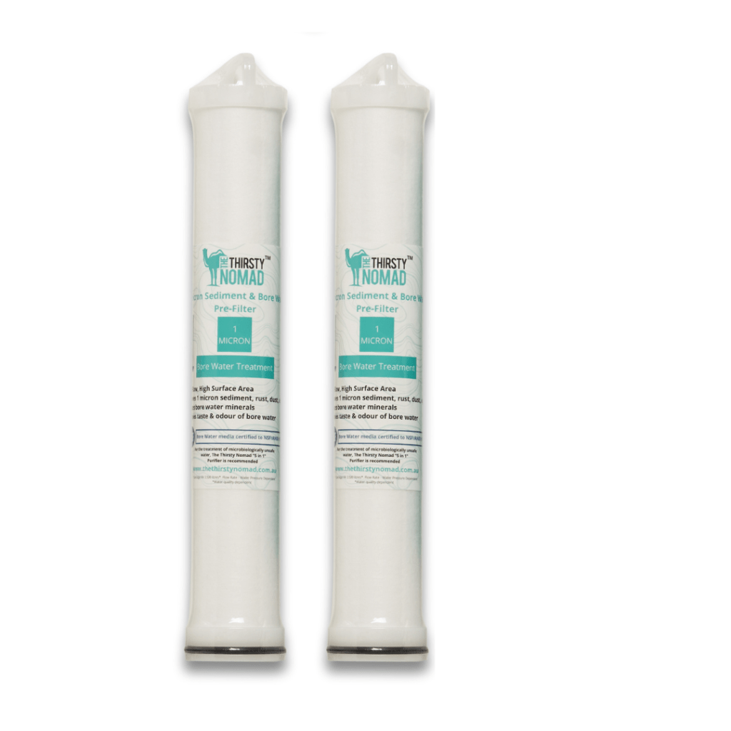 2-Pack of 1 Micron Sediment & Bore Water Cartridges